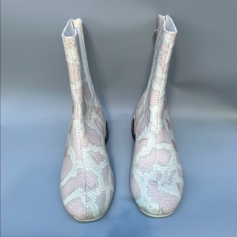 Authentic Raf Simons Solaris 21 High Snakeskin Boot Pink/White EU41/US10 (S-47)